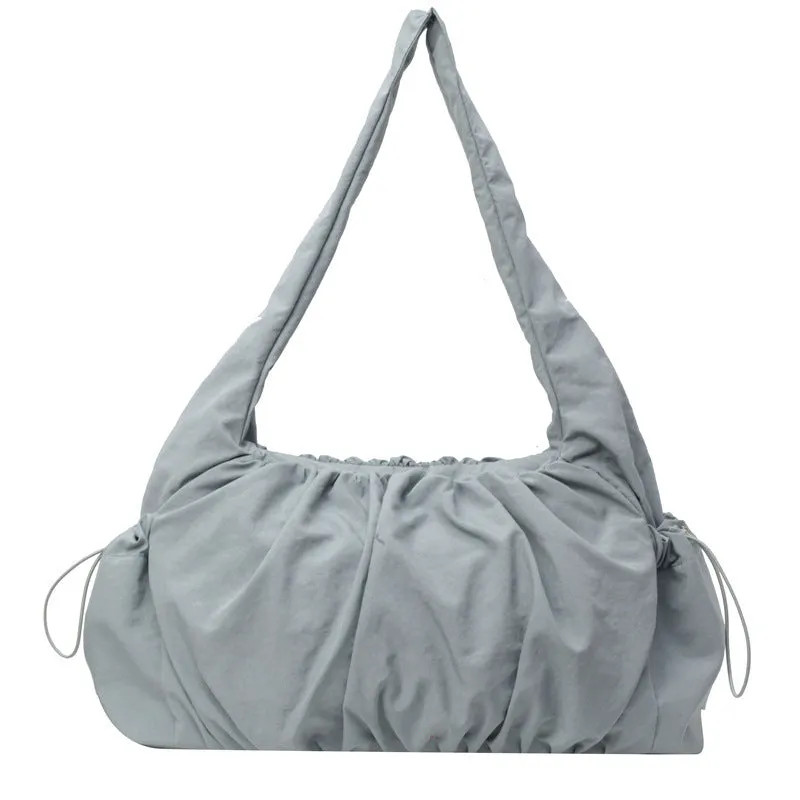 Amozae-Back To School Gifts Shirring String Big Shoulder Bag