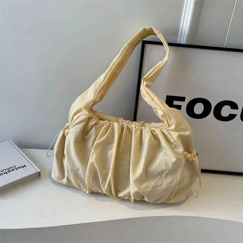 Amozae-Back To School Gifts Shirring String Big Shoulder Bag