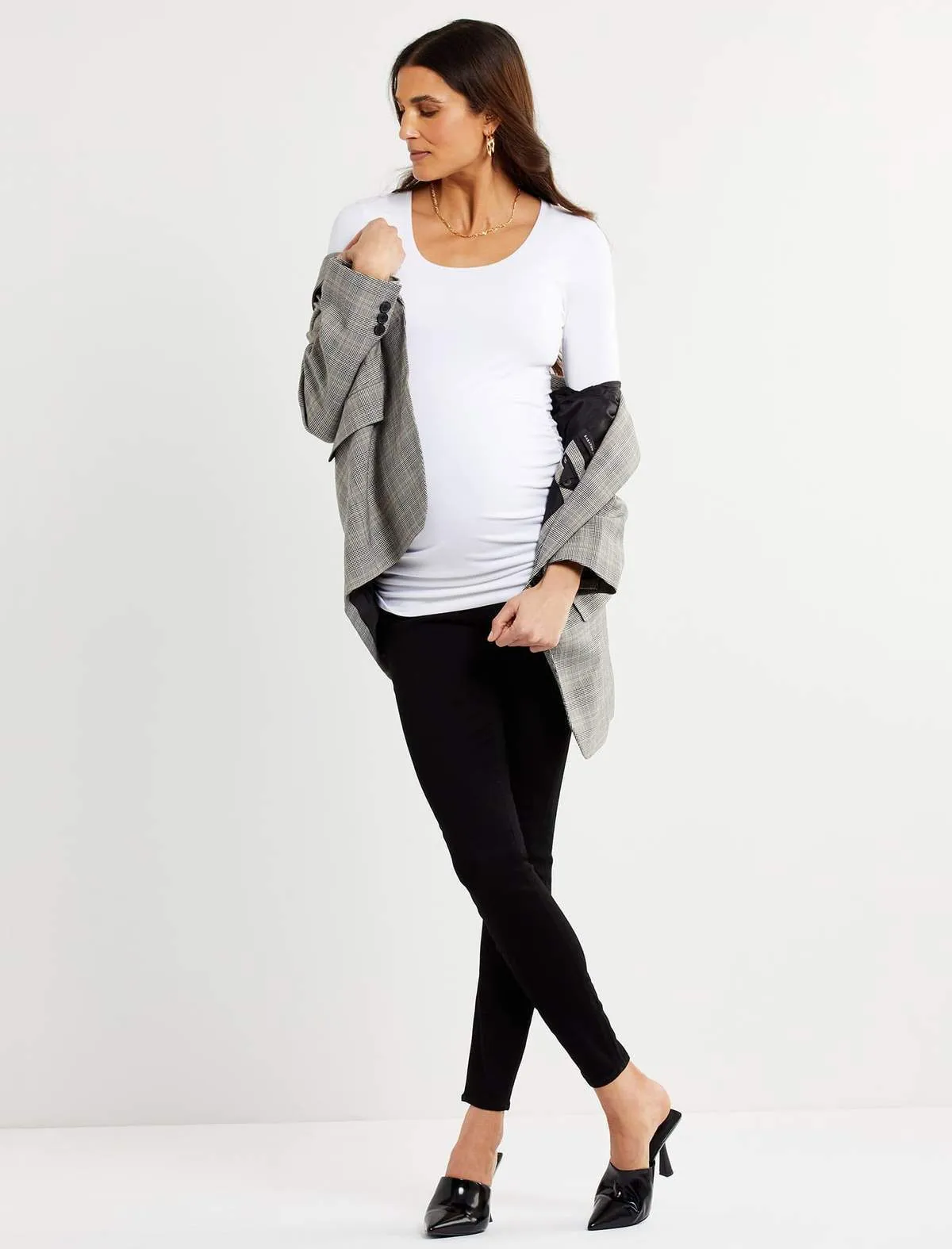 Articles Of Society Sarah Ankle Secret Fit Belly Skinny Leg Maternity Jeans in Saba