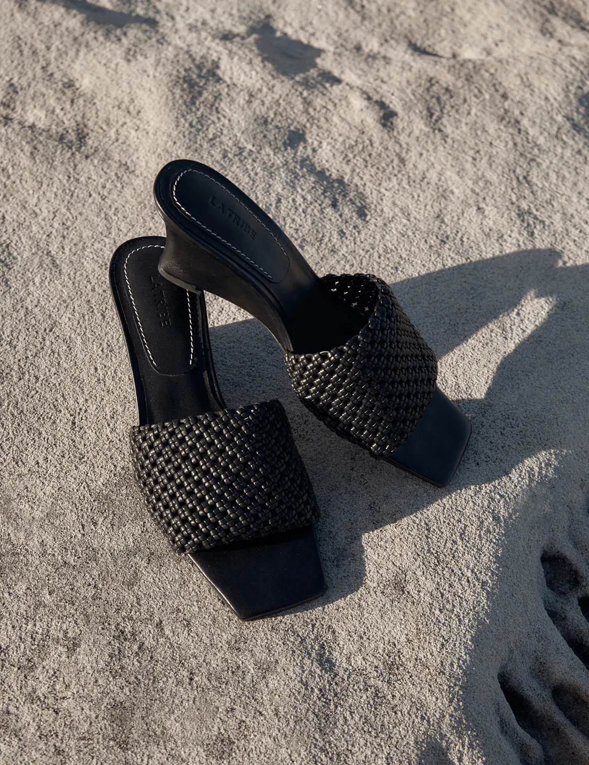 Braided Wedge Heel | Black | LAST SIZE | Final Sale
