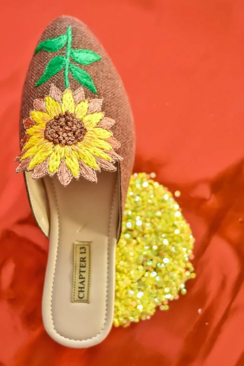 Chapter 13 - Dark Brown Sunflower Mules