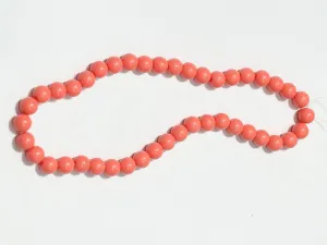 Coral Pink Circular Plastic Beads - 10 mm