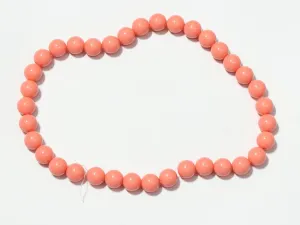 Coral Pink Circular Plastic Beads - 12 mm