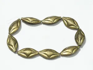 Dark Golden Designer Plastic Beads - 30x25 mm