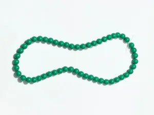 Dark Green Circular Plastic Beads - 8 mm