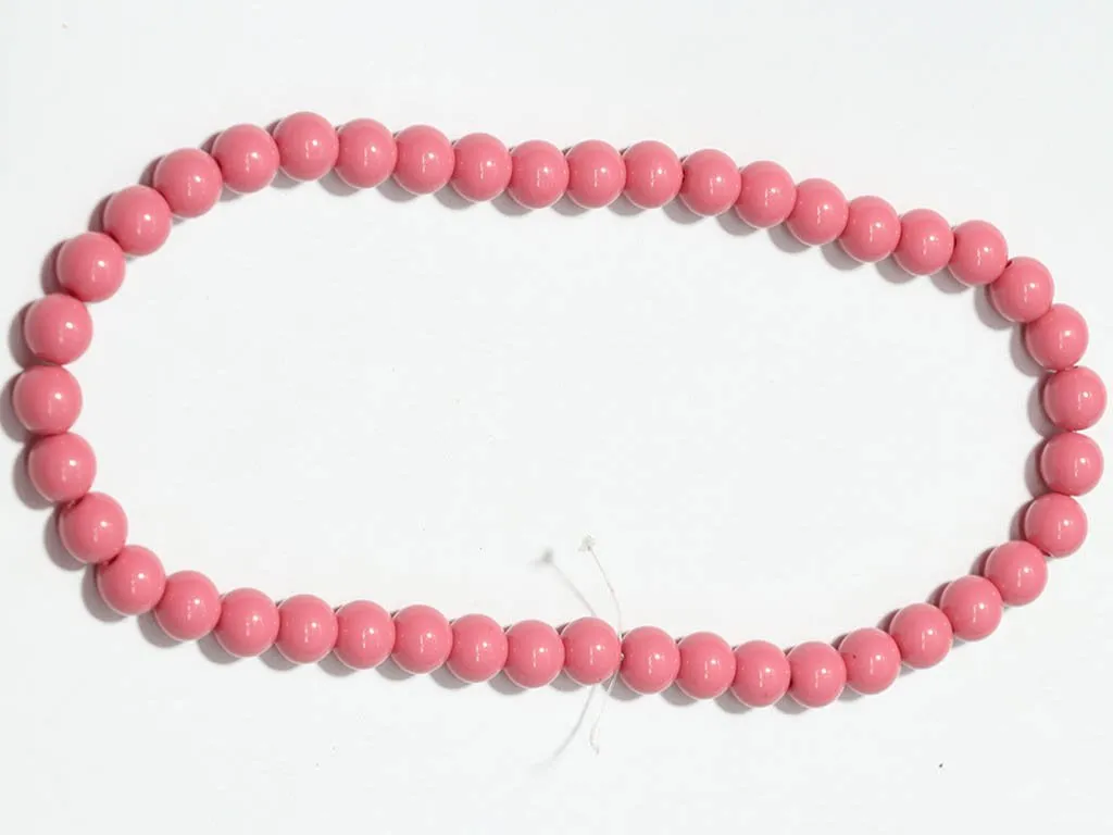 Dark Pink Circular Plastic Beads - 10 mm