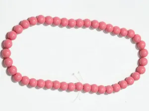Dark Pink Circular Plastic Beads - 10 mm