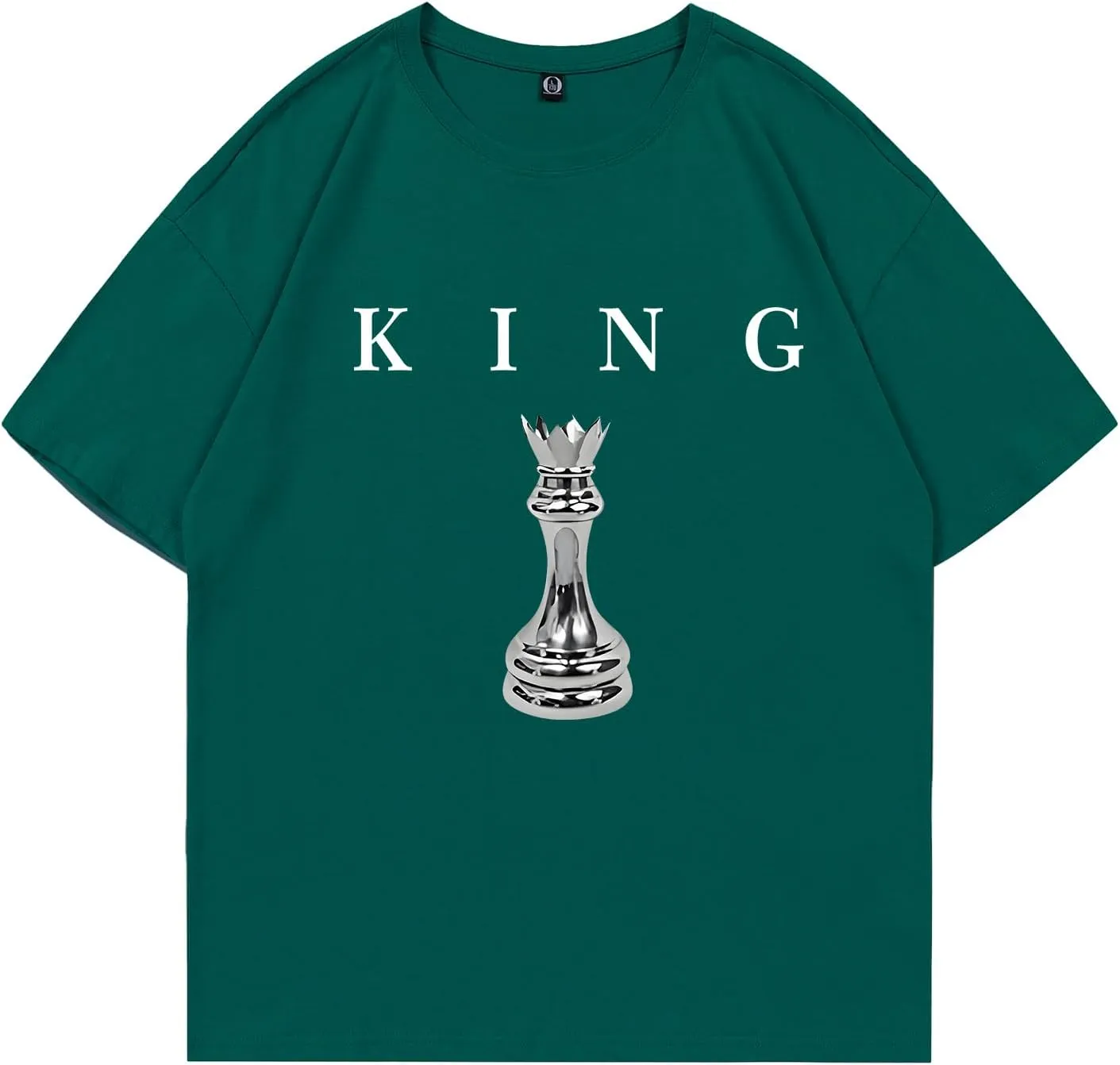Men's King Chess Shirt Graphic Tees Designer Printed T Shirts for Men Urban Letter T-Shirt Streetwear
