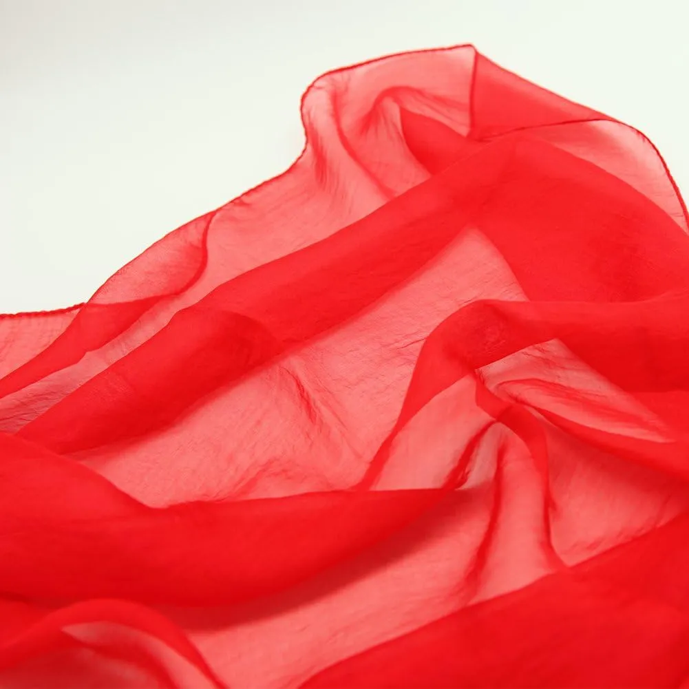 MissShorthair 50s Chiffon Scarf Sheer Square Neck Head Scarf for Women
