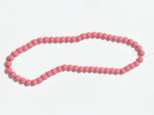 Pink Circular Plastic Beads - 8 mm