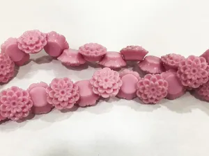 Pink Plastic Flower Stones (18 mm)