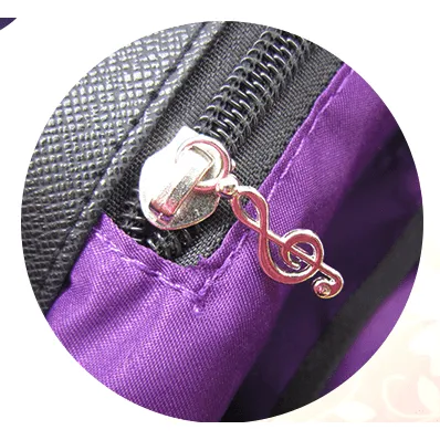Purple Music Themed Tote Bag